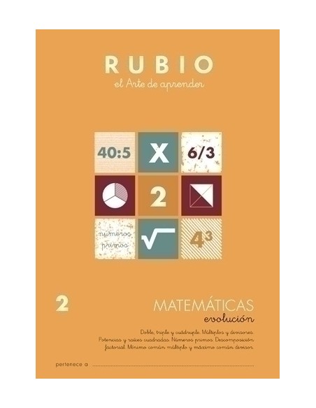 CUADERNO RUBIO A4 MATEMATIC. EVOLUCION 2 - Pack de 10 unidades