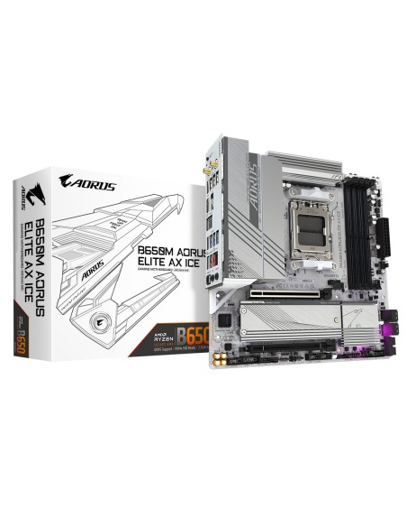 B650M AORUS ELITE AX ICE placa base AMD B650 Zócalo AM5 micro ATX