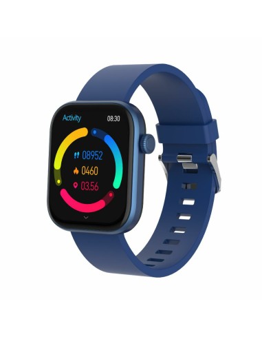 SWC-185BU Relojes inteligentes y deportivos 4,7 cm (1.85") AMOLED Digital 390 x 450 Pixeles Pantalla táctil Azul