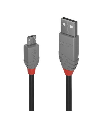 36735 cable USB USB 2.0 5 m USB A Micro-USB B Negro, Gris