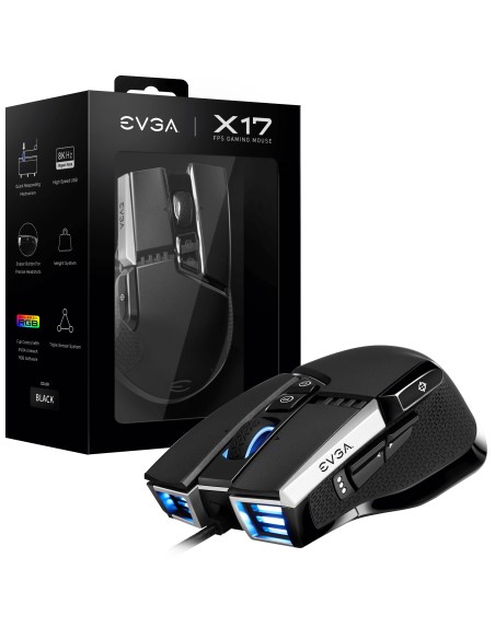 X17 ratón Juego Ambidextro USB tipo A Óptico 16000 DPI X17 ratón Juego Ambidextro USB tipo A Óptico 16000 DPI