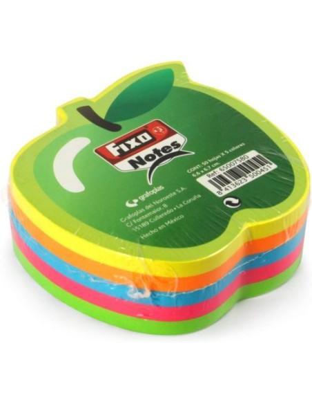 BLOC 250 NOTAS ADHESIVAS MANZANA 76X76MM COLORES NEON BLOC 250 NOTAS ADHESIVAS MANZANA 76X76MM COLORES NEON