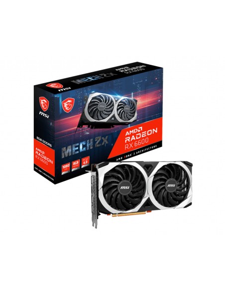 MECH RX 6600 2X 8G tarjeta gráfica AMD Radeon RX 6600 8 GB GDDR6