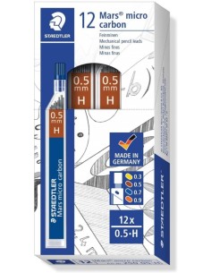 C 12 TUBOS MINAS 05MM H MARS MICRO CARBON STAEDTLER