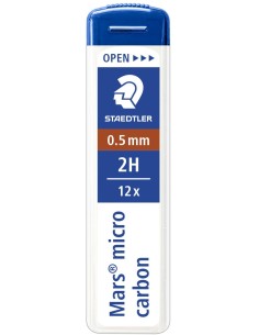 C 12 TUBOS MINAS 05MM 2H MARS MICRO CARBON STAEDTLER