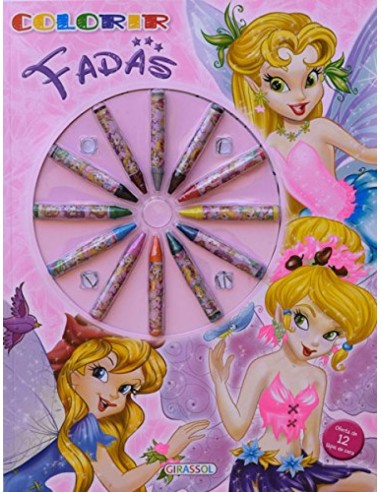 COLORIR FADAS COM LAPIS DE CERA
