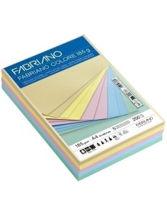 CARTULINA A4 FABR. 185g P/250 COL.PASTEL