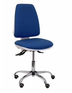 Silla Elche blanca asincro bali azul marino ruedas de parqué