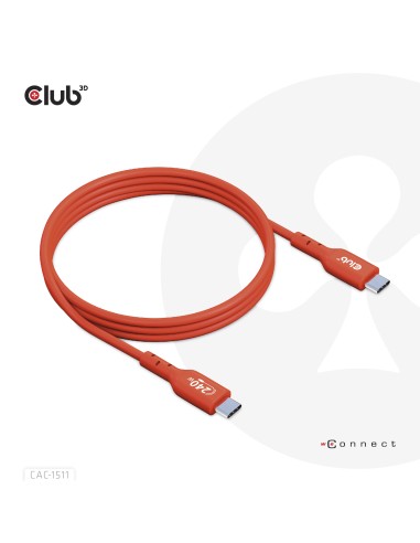 Cable certificado USB2 tipo C bidireccional USB-IF Datos 480 Mb, PD 240 W (48 V/5 A) EPR M/M 1 m/3,23 pies
