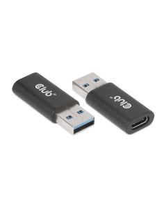 CAC-1525 cambiador de género para cable USB A USB Type C Negro