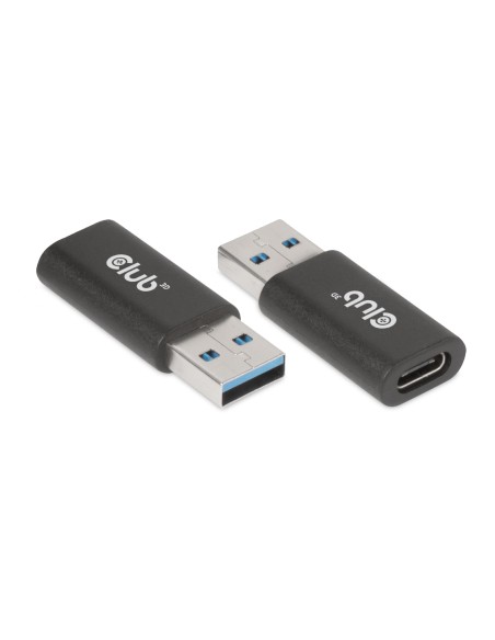 CAC-1525 cambiador de género para cable USB A USB Type C Negro