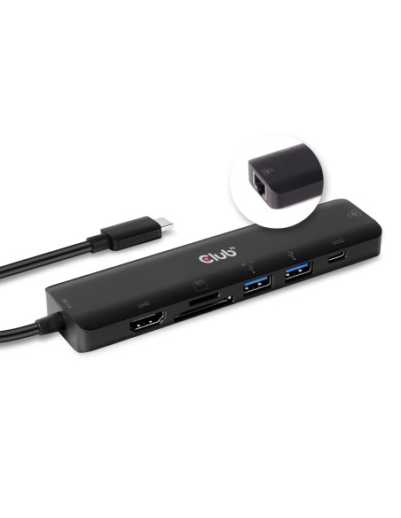 CSV-1592 base para portátil y replicador de puertos Acoplamiento USB 3.2 Gen 1 (3.1 Gen 1) Type-C Negro