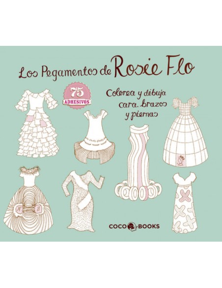 Pegamentos de rosie flo colorea y dibuja