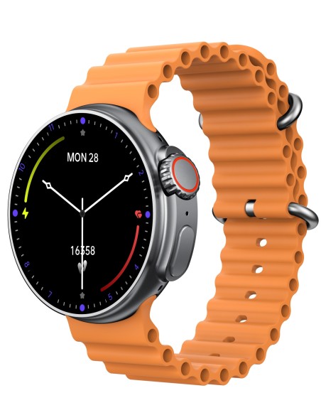 34157018 Relojes inteligentes y deportivos 3,66 cm (1.44") AMOLED 30 mm Digital 466 x 466 Pixeles Pantalla táctil Metálico