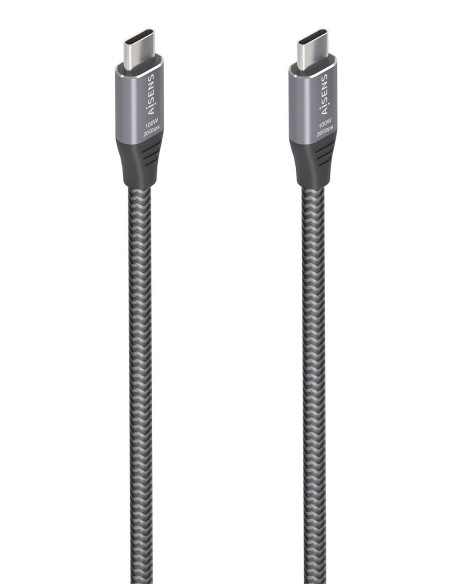 Cable USB 3.2 Gen2x2 Aluminio 20Gbps 8K@30Hz 5A 100W E-Mark, Tipo USB-C/M-USB-C/M, Gris, 3.0m