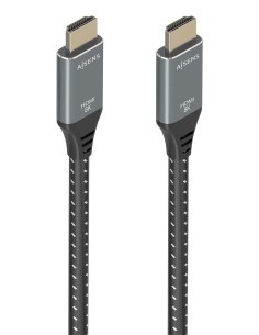 Cable HDMI V2.1 ultra alta velocidad / HEC 8K@60Hz 48Gbps, A/M-A/M, Gris/Negro, 5.0m