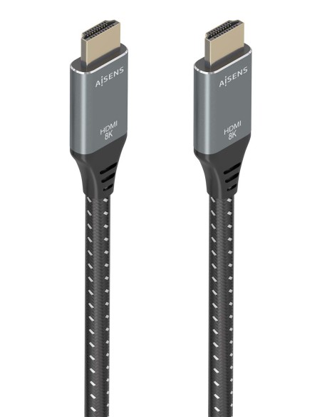 Cable HDMI V2.1 ultra alta velocidad / HEC 8K@60Hz 48Gbps, A/M-A/M, Gris/Negro, 5.0m