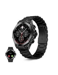 Smartwatch Titanium, Pantalla AMOLED 1,43", 2 correas, Aut. 5 días, Modos deporte y salud, Llamadas, Asistentes voz, Negro