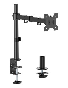 Soporte de mesa eco giratorio e inclinable para monitor/TV 10kg (3 Pivotes, 1 Brazos) de 17-32, Negro