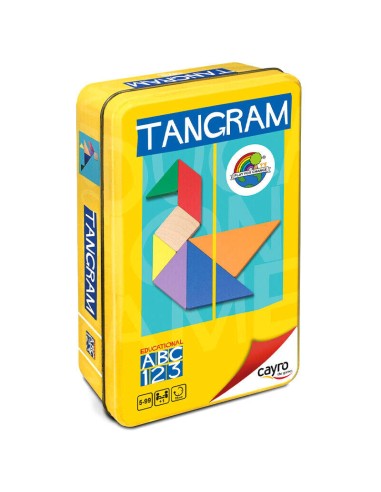 TANGRAM DE COLORES EN CAJA DE METAL