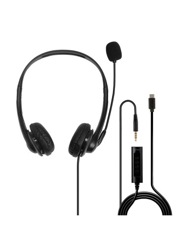 20432 auricular y casco Auriculares Alámbrico Oficina/Centro de llamadas Negro