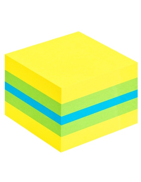 Post-it 2051L nota autoadhesiva Plaza Azul, Verde, Turquesa, Amarillo 400 hojas Autoadhesivo
