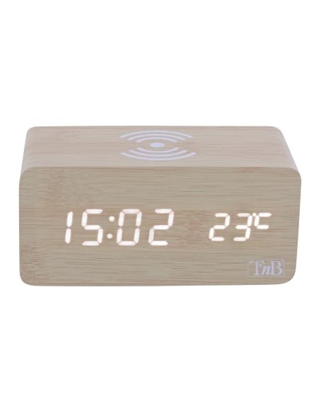 CLOCKCH5W despertador Reloj despertador digital Madera