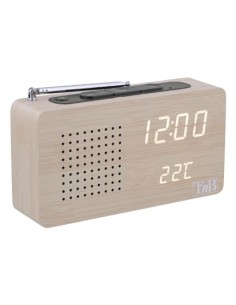CLOCKFMWD radio Reloj Digital Madera