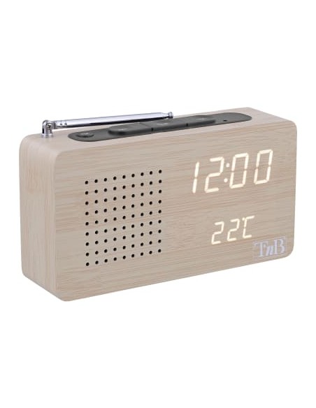 CLOCKFMWD radio Reloj Digital Madera