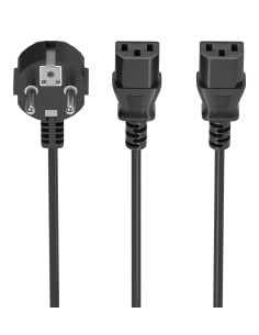 Cable Alimentacion CPU, CEE7/M-2xC13/H, Negro, 1.8M