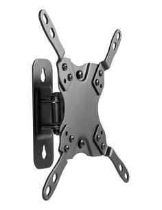 Soporte eco giratorio, inclinable y nivelable para monitor/TV 20kg (1 Pivote) de 13-42, Negro