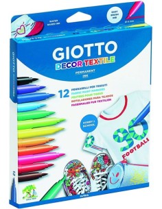 ESTUCHE 12 ROTULADORES DECOR TEXTILE GIOTTO