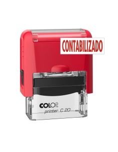 COLOP SELLO PRINTER C20 FORMULA  CONTABILIZADO  ALMOHADILLA E/20 14X38MM ROJO