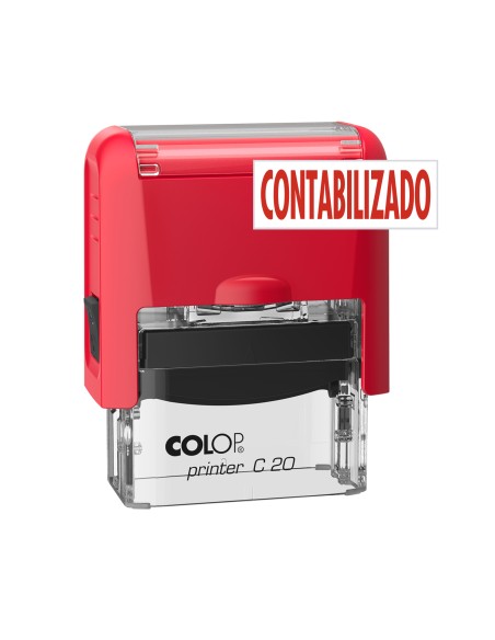 COLOP SELLO PRINTER C20 FORMULA  CONTABILIZADO  ALMOHADILLA E/20 14X38MM ROJO