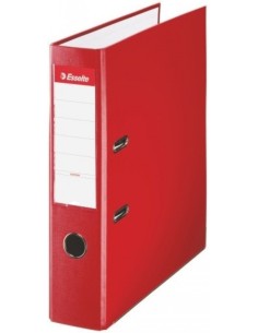 Archivador palanca folio 70mm carton forrado plastico color rojo