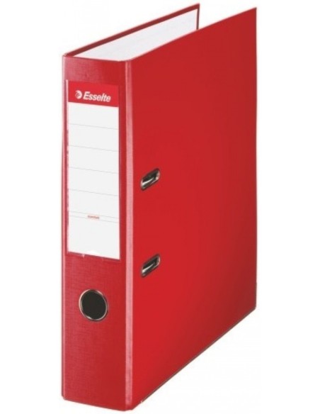 Archivador palanca folio 70mm carton forrado plastico color rojo