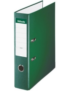 Archivador palanca folio 70mm carton forrado plastico color verde