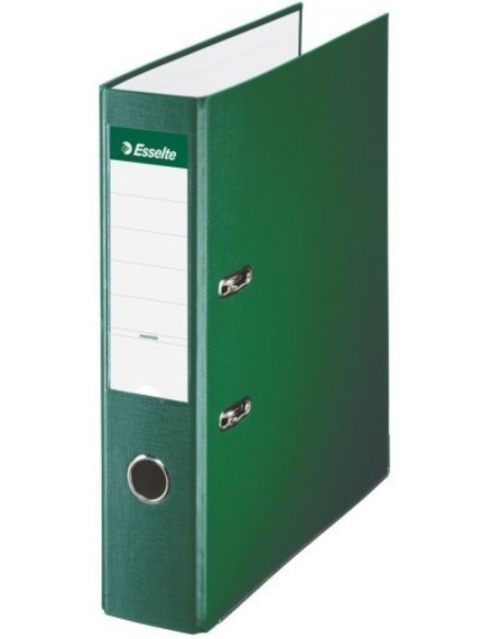 Archivador palanca folio 70mm carton forrado plastico color verde