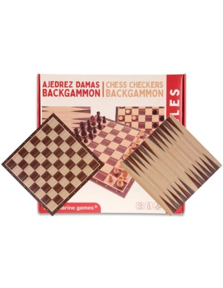 AJEDREZ DAMAS Y BACKGAMMON FSC 100