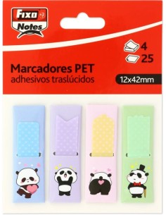 BLISTER 4 TIRAS ADHESIVAS TRANSLUCIDAS 12X42 PANDAS