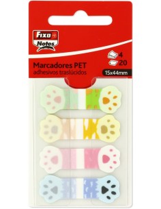 BLISTER 4 TIRAS ADHESIVAS TRANSLUCIDAS 15X44 HUELLAS