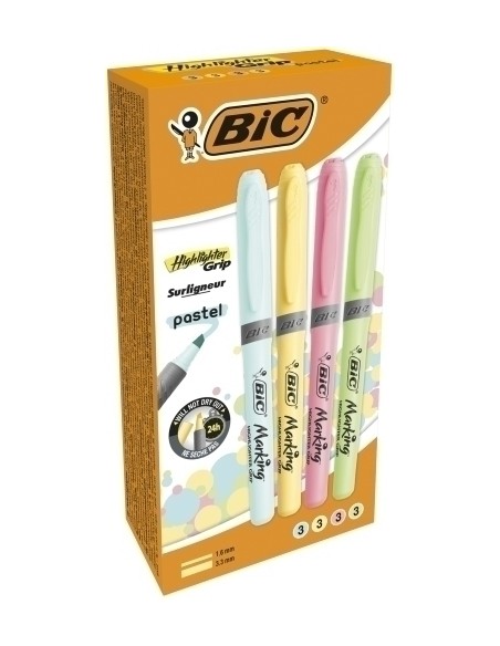 ROTUL.FLUOR BIC BRITE LINER PASTEL C/12