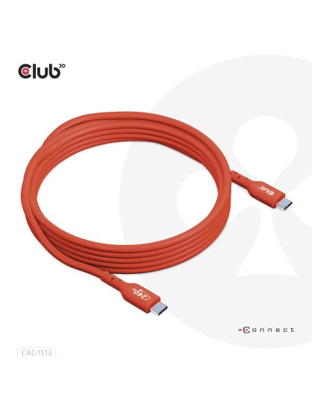 Cable certificado USB2 tipo C bidireccional USB-IF Datos 480 Mb, PD 240 W (48 V/5 A) EPR M/M 3 m/9,84 pies