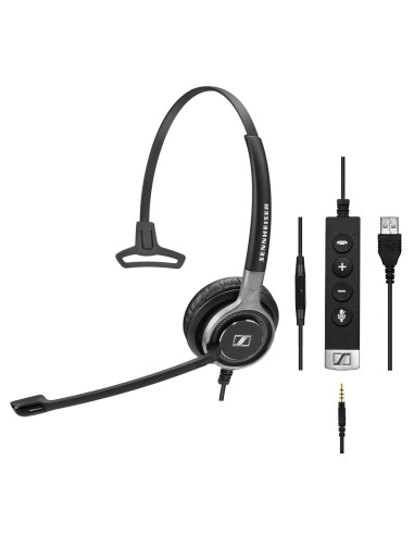 SC 635 USB Auriculares Diadema Negro, Gris
