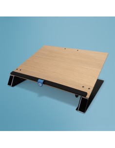 R-Go Read2Write portadocumentos, para leer y escribir, ergonómico, con reposamuñecas blando, madera de roble