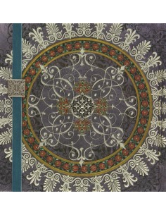 Cuaderno mandala goma azul