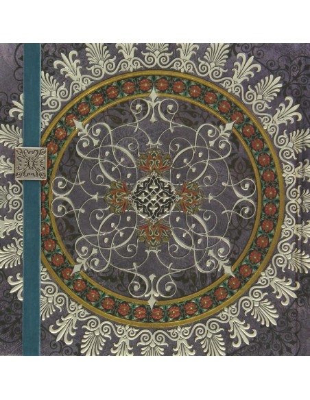 Cuaderno mandala goma azul