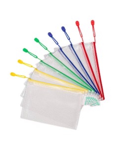 PACK DE 8 BOLSAS ZIPPER MULTIUSOS PVC - CON CIERRE CREMALLERA A5 SURTIDO TARIFOLD 509029