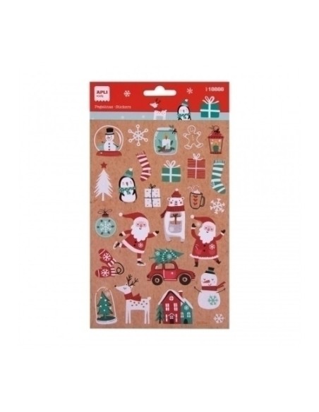 STICKERS APLI (18888) Bl.1h. NAVIDAD KRA - Pack de 5 unidades