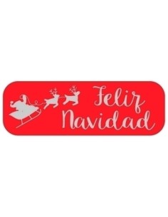 ETIQ.REG. R.250 FELIZ NAVIDAD ROJO